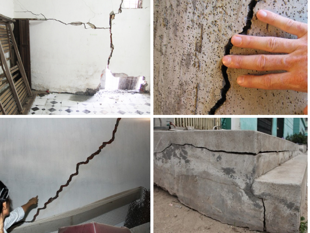Những nguyên nhân cơ bản dẫn đến sụt nền và nứt tường